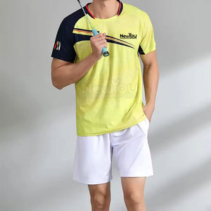 Cầu Lông In Ấn Quần Vợt Đồng Phục Quần Áo Thiết Lập Thể Thao Thoáng Khí Đồng Phục <span class=keywords><strong>Kit</strong></span> Thiết Kế Thời Trang Giá Cả Phải chăng Unisex Tennis <span class=keywords><strong>Kit</strong></span> - Product Image 4