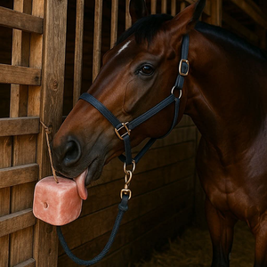 Himalayan Pink <b>Salt</b> Block Natural Pure Raw Technique Animal <b>Licking</b> Edible <b>Salt</b> on Rope for <b>Horses</b> Deer Cattle Rabbits - Product Image 1