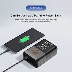 Démarreur portable 12V avec écran LCD, compresseur d'air 150 PSI, batterie externe pour voiture, SUV, moto - Product Image 3