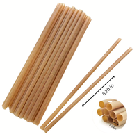 Pailles en bambou organiques compostables biodégradables écologiques recyclables réutilisables à usage unique 200 mm pour thé au lait et fêtes