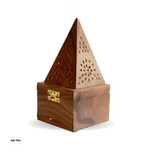 Quemador de Bakhoor, Soporte de Madera para Varillas de Incienso, Caja de Incienso Piramidal, Recolector de Ceniza, Soporte para Fragancias del Hogar, Agarbatti y Dhoop - Product Image 3