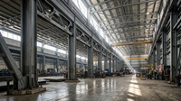 Entrepôt industriel à structure en acier isolé et à humidité contrôlée, avec connexion par boulons haute résistance pour l'archives de documents d'entreprise