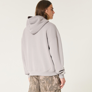 Slimfit Pullover Heavyweight Hoodie Set 400-500 Gsm Winter Terry Poliéster/Algodón Largo con patrón de estampado y hombro caído - Product Image 3