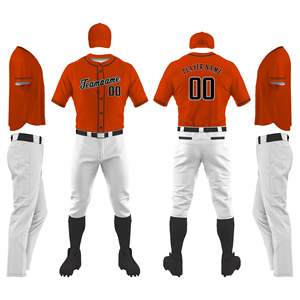 Uniforme de béisbol con logotipo personalizado OEM para adultos y jóvenes 100% poliéster sublimación impreso uniforme de béisbol uniforme de varios colores - Product Image 5