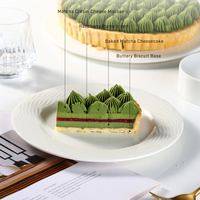 Menu desserts : Tarte au matcha et à la framboise, 850g, gâteau rond crémeux de 8 pouces pour café, restaurant