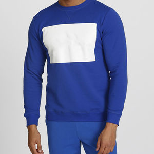 Sudadera de cuello redondo de Color sólido de algodón para hombres y mujeres de manga larga y Top de moda informal con diseño de estampado de invierno de lana - Product Image 2