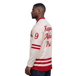 Maillot de hockey Kappa Alpha Psi, taille réelle, tissu performant, coupe athlétique, broderie de l'écusson des lettres grecques, vêtements de qualité supérieure - Product Image 3