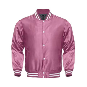 Meilleur tissu Baseball Satin Varsity Jacket pour hommes Top Tendance Confortable Léger Satin Varsity Jacket - Product Image 1