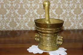 100% Real Brass Mortar and Pestle Crusher Spice <b>Grinder</b> <b>Herb</b> Bowl Pesto Powder Mortar <b>for</b> Customized Sale - Product Image 4