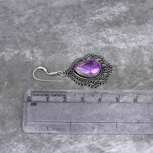 <b>Amethyst</b> <b>Earrings</b> 925 Sterling Silver Handmade Gemstone <b>Earrings</b> Jewelry Gift For Her Mother Elegant <b>Amethyst</b> Jewelry - Product Image 6