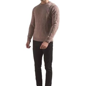 เสื้อพูลโอเวอร์คอกลมผู้ชาย ผ้าฝ้าย 100% ป้องกันการเป็นขุย ลายปักตัวอักษรด้านหน้า สำหรับฤดูหนาว  รับออกแบบตามสั่ง MOQ ต่ำ - Product Image 2