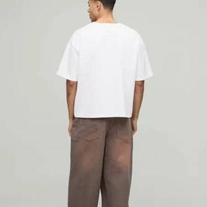 Camiseta Personalizada con Logotipo, 100% Algodón, Estampada, para Hombre, Corte Holgado, Estilo Hip Hop, Talla Grande, Transpirable, 220g, Color Personalizado Informal - Product Image 2