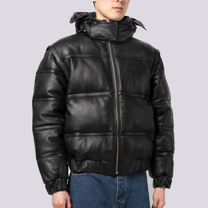 Veste matelassée surdimensionnée personnalisée de haute qualité pour hommes, vente en gros, manteau à bulles rembourré, logo personnalisé, cuir d'hiver, style streetwear - Product Image 4