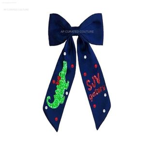 Accessoires de cheveux personnalisés élégants et faits à la main en perles Game Day Team Hair Bows School Hair Bows Game Day Bandeaux en 2025 - Product Image 5