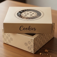Boîte à biscuits recyclable en papier rigide de qualité alimentaire stratification mate gaufrage revêtement UV pour Biscuit Snack produit congelé