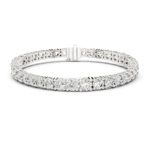 Bracelet en or rose 14 carats avec diamant rond de laboratoire cultivé, pour un usage quotidien, pour femmes, minimaliste, luxueux, certifié, élégant, bijoux fins, cadeau - Product Image 4