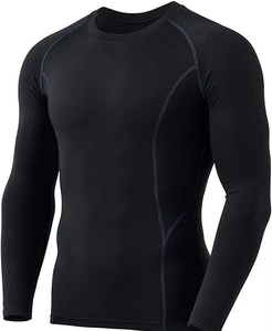 Chemises de compression en polyester pour hommes, vêtements de fitness, chemises de compression pour hommes, pour musculation - Product Image 3