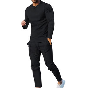 Sudadera con logotipo personalizado 2025, tejido polar de algodón, ropa deportiva de gran tamaño, estilo liso, conjunto de sudadera en blanco para hombre - Product Image 4