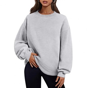 Streetwear surdimensionné décontracté pour femme de qualité supérieure 100% coton sweats à capuche tricotés respirants personnalisés - Product Image 5