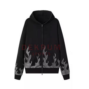 Sudaderas con Capucha de Alta Calidad para Hombre, con Pedrería, de Algodón/Poliéster, Personalizables, MOQ Bajo de 20 Piezas, Moda de Invierno - Product Image 2