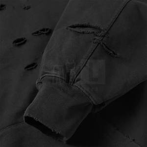 Pull à la mode élégant hommes Basics Distressed Hoodies 2025 sur mesure dernière conception hommes Basics Distressed Hoodies - Product Image 6