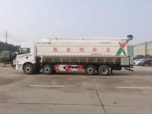 Camion d'occasion Jie-fang 8x4 de 40 mètres cubes pour le transport en vrac d'aliments pour animaux, volailles et aliments pour poulets - Product Image 2