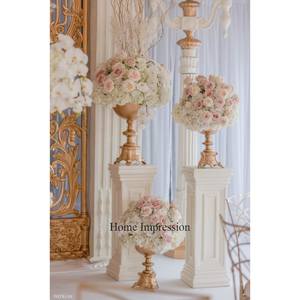 Grand bougeoir à revêtement en poudre de couleur noire polie brillante Designer moderne avec pièce maîtresse de mariage fantaisie au prix de gros - Product Image 6