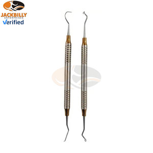 Juego de Instrumentos de Diagnóstico Dental de Acero Inoxidable Manual de Alta Calidad, Recubrimiento de Plasma Dorado, Examen Bucal Básico Profesional - Product Image 3