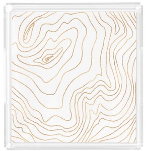 Le plus récent plateau de nourriture en acrylique transparent Design élégant parfait pour l'affichage de maquillage et de parfum élégant dans votre maison - Product Image 1
