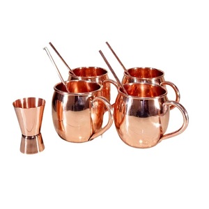 Smooth Pure Copper Moscow Mule Mug Made in India <b>Bulk</b> Quantity High Quality Vintage Modern Export Usage Home Hotel Restaurant - Product Image 3