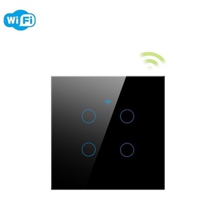 EU UK 4구 10A 와이파이 제어 터치스크린 스마트 라이프 스마트 홈 전원 벽 스위치 (알렉사 지원) - Product Image 5