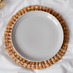 Handmade Natural Water Hyacinth Round Placemat <b>Tight</b> Weave Table Mat - Product Image 2