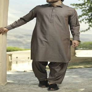 Shalwar kameez ผ้าฝ้ายสไตล์ใหม่สำหรับผู้ชายโลโก้ตามสั่งราคาขายส่งมีสีให้เลือก - Product Image 4