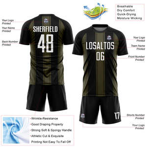 Soccer uniforms built to withstand <b>repeated</b> matches with breathable support moisture resistance athletic finish and strong seams - Product Image 2