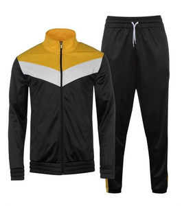 Custom Logo Printed Casual Training Running Sports Gym Polyester/Cotton Quick Dry Lightweight Sweatsuit Tracksuits for <b>Men</b> - Product Image 3