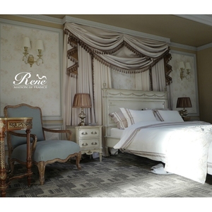 Cama de Madera de Caoba para Hotel, Probada y Comprobada en su Resistencia y Durabilidad, Número de Serie 1355, Diseño Clásico Vintage - Product Image 6
