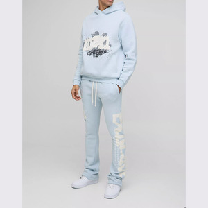 Chándal de moda para hombre con logotipo personalizado, ropa deportiva, Sudadera con capucha y pantalones para correr, conjunto de dos piezas - Product Image 1