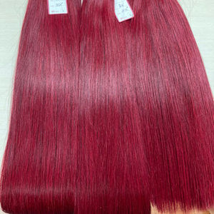 Extensión de cabello alineado con cutícula Cabello de trama de color rojo de calidad de lujo - Product Image 1