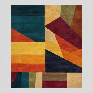 Geometric Abstract Patchwork Area Rug | Modern Colorful Carpet Teppich Contemporary Home Decor <b>Kitchen</b> Use <b>Mat</b> - Product Image 2