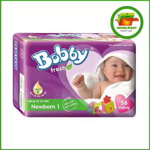 Sacs en plastique de couches pour bébés PE personnalisé OEM d'usine du Vietnam avec logo imprimé - Product Image 2