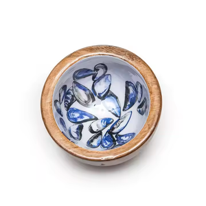 Bol à salade rond sculpté à la main respectueux de l'environnement Bols à décalcomanies en bois Nouvelle arrivée disponible à des prix de gros et abordables - Product Image 1