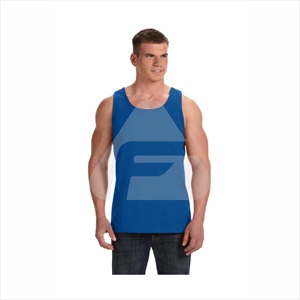 Cheap Factory Cotton Plain Blank Men's Ribbed Fitness tank <b>Top</b> <b>White</b> Black Grey Color Singlet for Men - Product Image 3