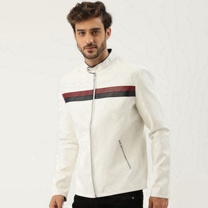 Chaqueta de Cuero Vacuno para Hombre, Diseño Personalizado, Cierre Frontal, Chaqueta de Cuero Informal de Invierno, Proveedor OEM - Product Image 3