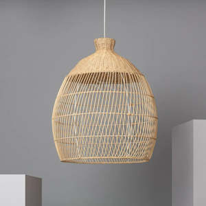 Vietnam Vintage Handmade Woven <b>Wicker</b> Bamboo Pendant Light Rattan Wooden Lampshade <b>Lamp</b> Shade Cover for Home Living Room Decor - Product Image 4