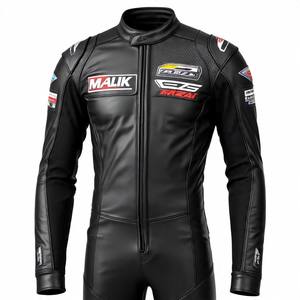 Traje de cuero genuino 100%, marca personalizada/parche, compatibilidad con airbag, exportador de equipo de carreras de seguridad profesional - Product Image 2