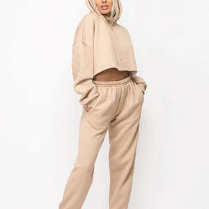 Custom <b>Crop</b> <b>Top</b> Hoodies for Winter Street Style Casual Blank Plain Bulk Hooded Collar Solid & Print Pattern Online Sale - Product Image 3