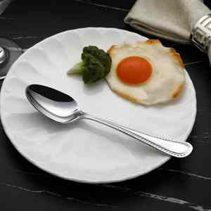 Nouveauté Cuillères en acier inoxydable pour restaurants Cuillère de table à dîner avec logo personnalisé Couverts Cuillère à tête pointue - Product Image 3