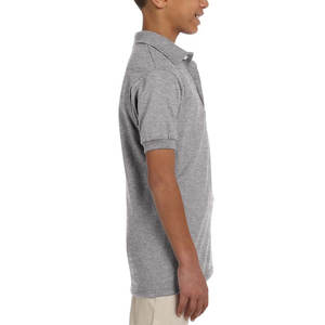 Polo de tela suave de tamaño juvenil, cierre de botón, tela transpirable de rendimiento de algodón, camisa Polo con cuello para niños pequeños a jóvenes - Product Image 2