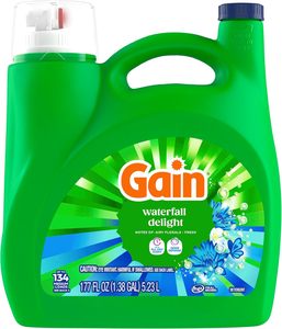 Détergent liquide pour linge Gain avec protection contre les odeurs, parfum Waterfall Delight, 177 fl oz, 134 lavages - Product Image 1