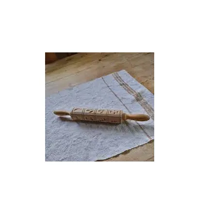 Rullo per incisione con mattarello in legno rustico decorazione per cocche e manico in legno fatto a mano e prodotto non lucidato